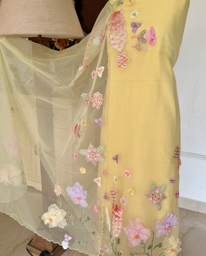 Yellow Pastel-3 Piece Suit Set