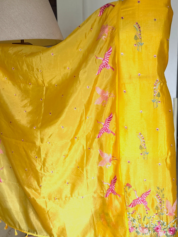 Yellowish Garden-3 Piece Suit Set
