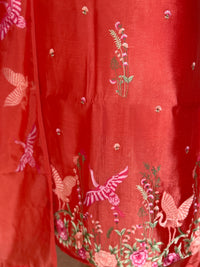 Orangish Garden-3 Piece Suit Set