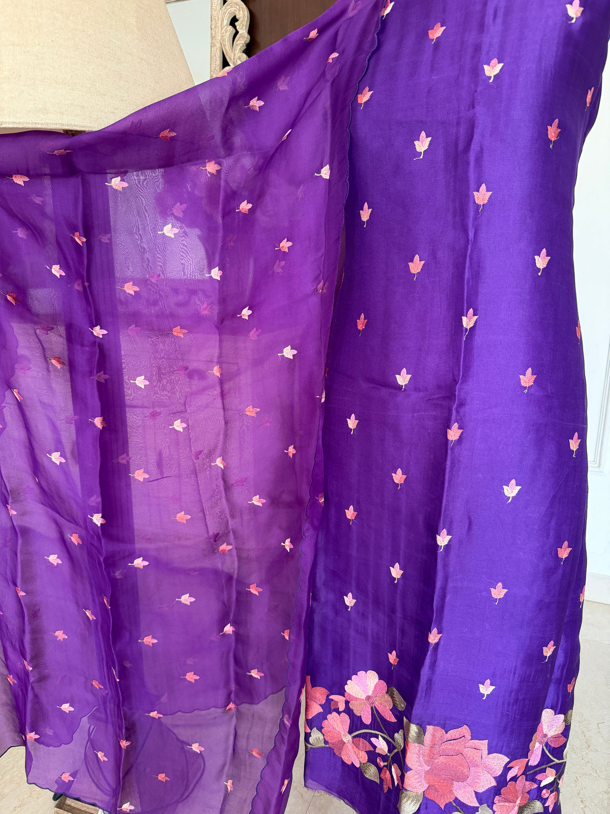 Royal Violet Bloom- 3 Piece Suit Set