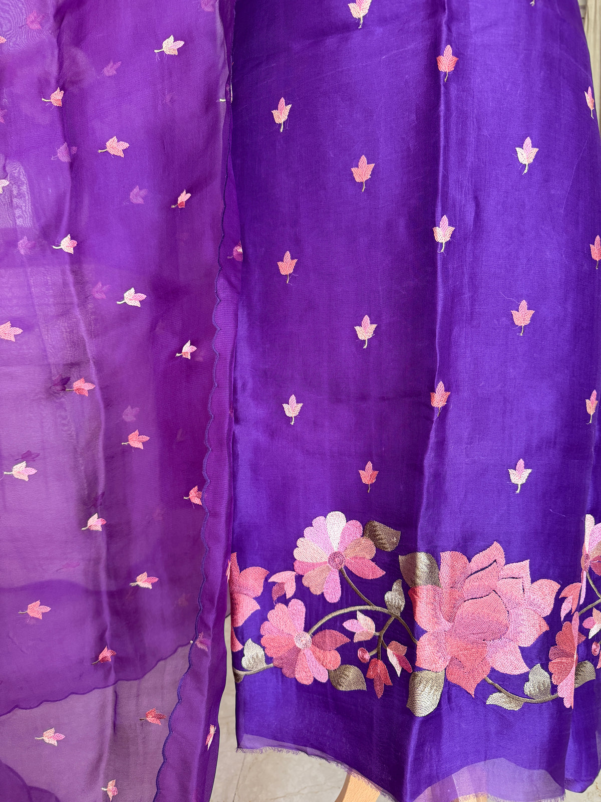 Royal Violet Bloom- 3 Piece Suit Set