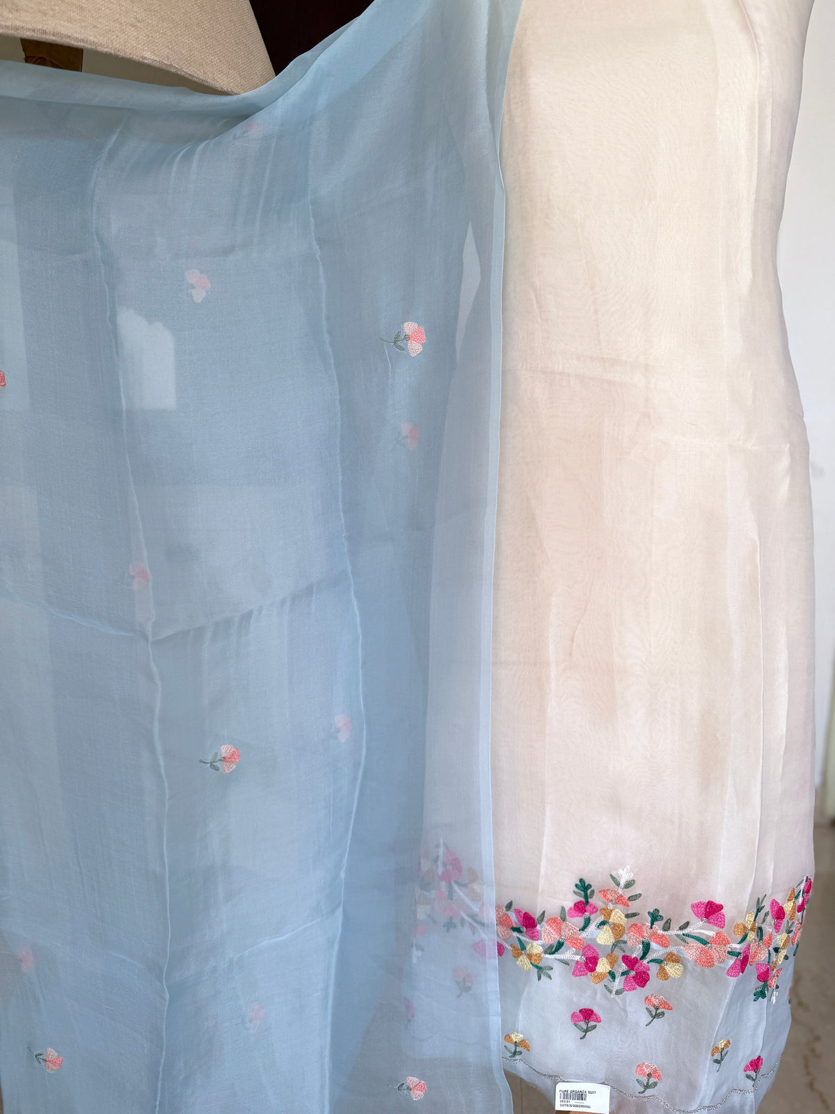 White Blue Ombre- 3 Piece Suit Set