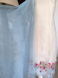 White Blue Ombre- 3 Piece Suit Set