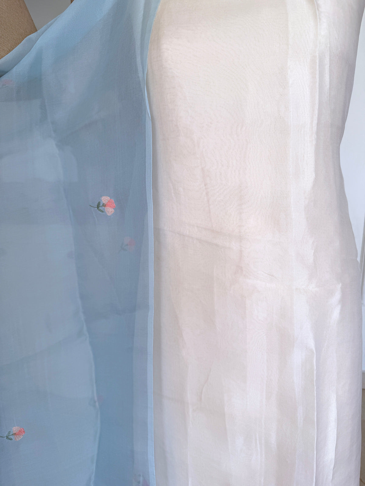 White Blue Ombre- 3 Piece Suit Set