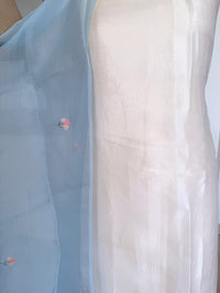 White Blue Ombre- 3 Piece Suit Set