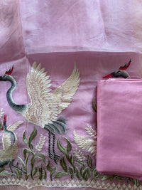 Pink Blush Crane- 3 Piece Suit Set