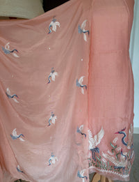 Orange Blush Crane- 3 Piece Suit Set