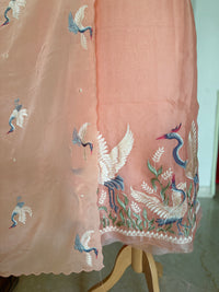 Orange Blush Crane- 3 Piece Suit Set