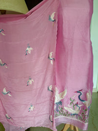 Coral Blush Crane- 3 Piece Suit Set