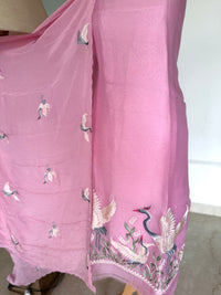 Coral Blush Crane- 3 Piece Suit Set