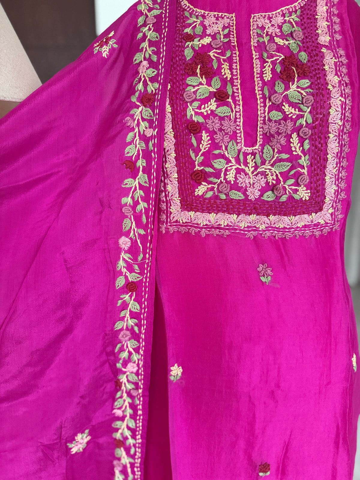 Pink French Knot-3 Piece Suit Set