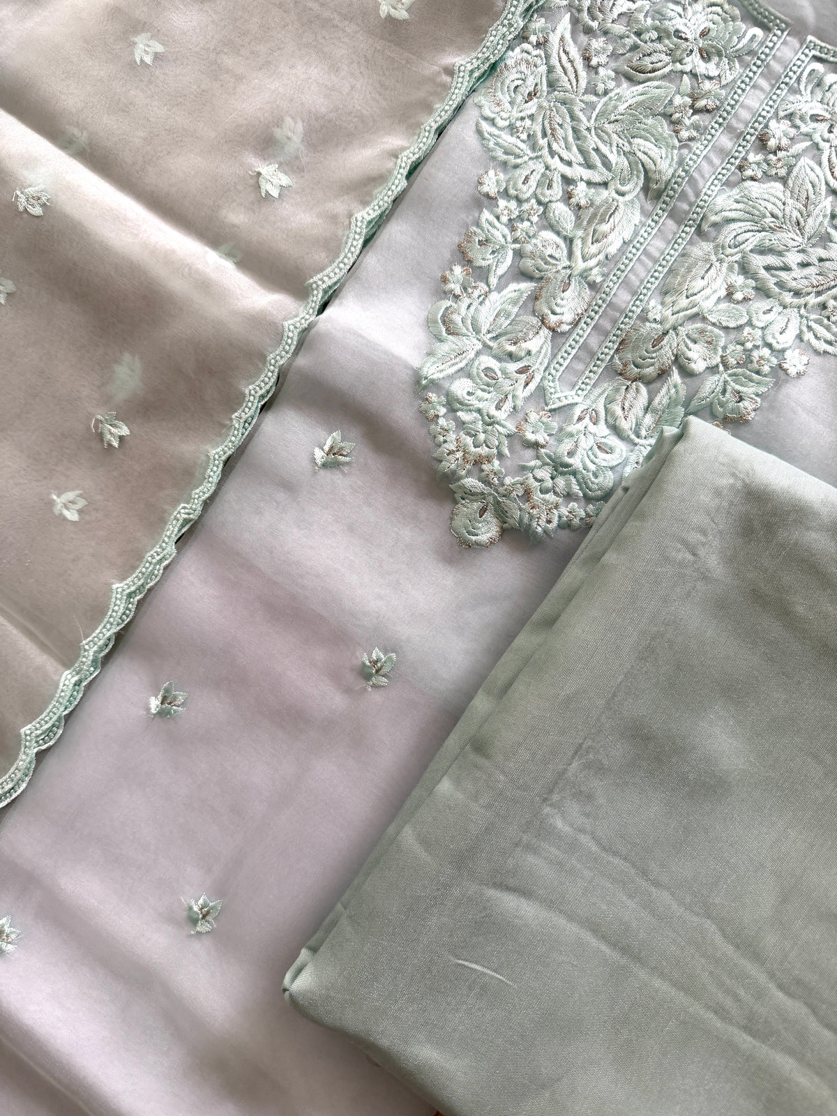 Mint Blossom-3 Piece Suit Set