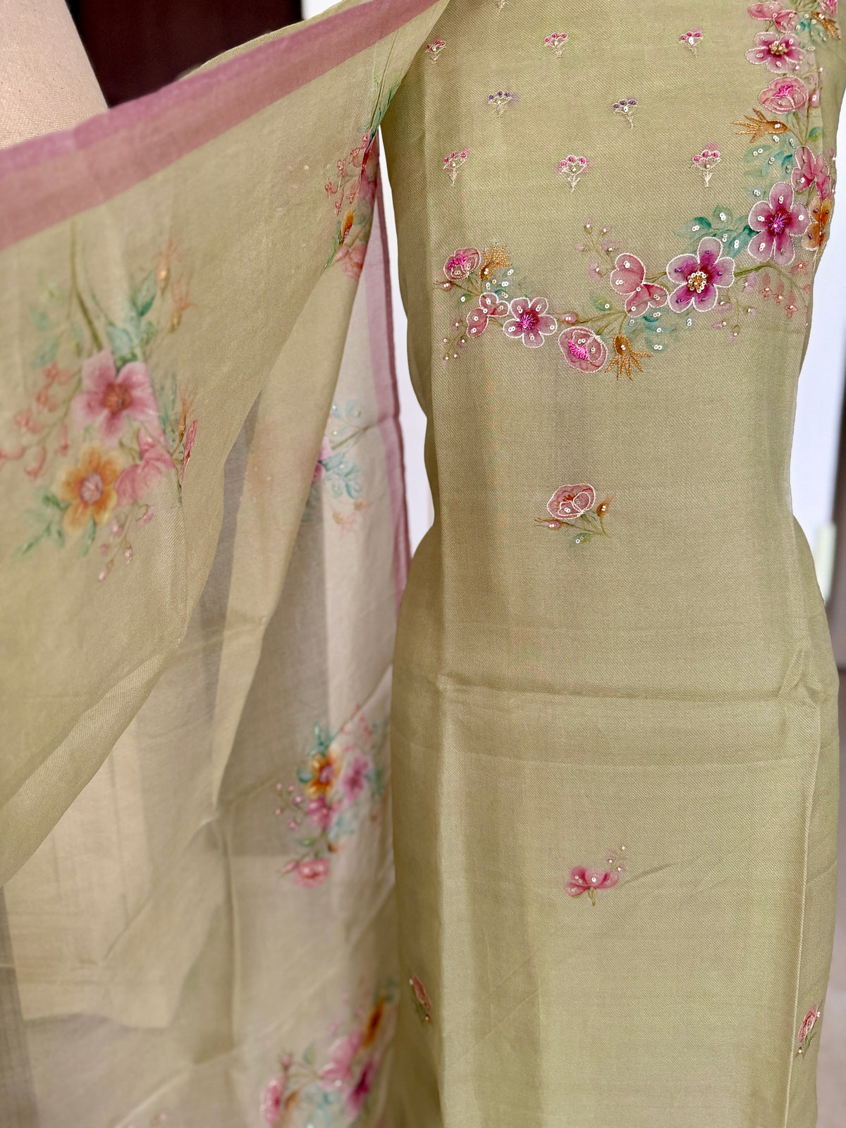 Green Petal Garden-3 Piece Suit Set