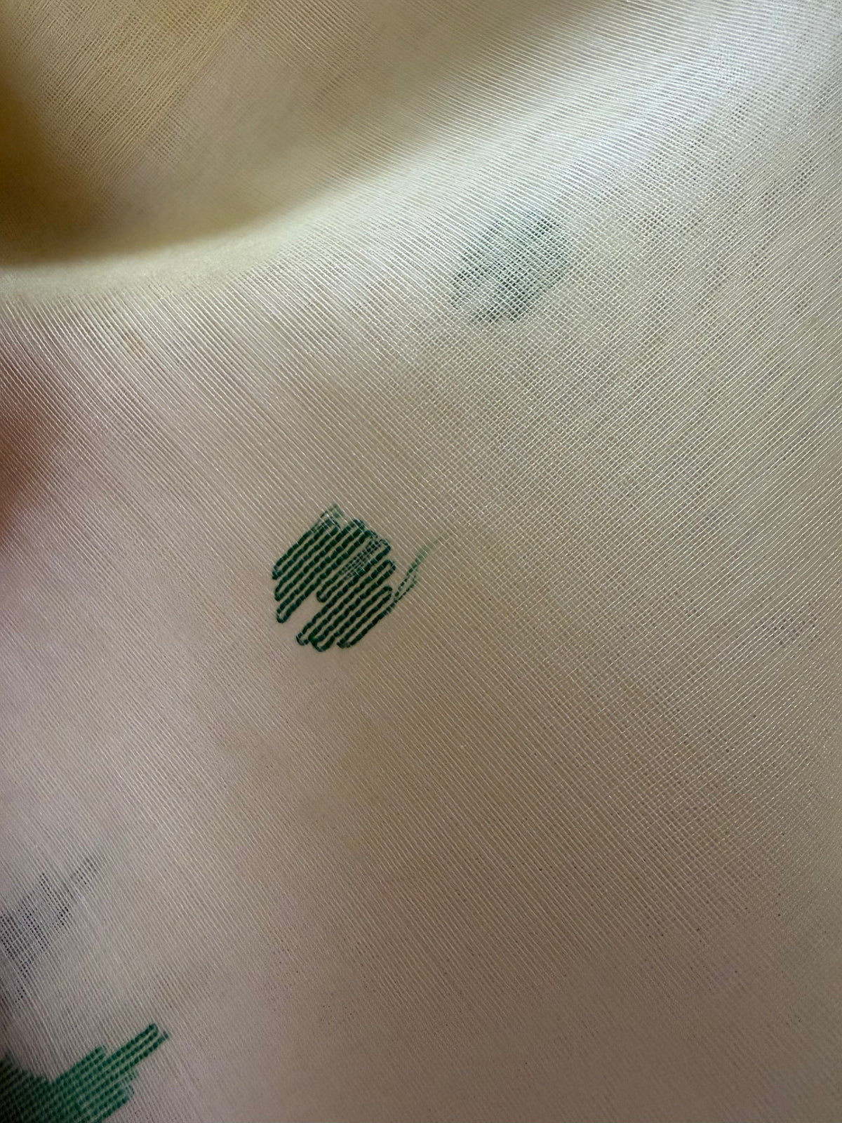 SHADA LAL- White muslin jamdani handwork comes with blouse piece