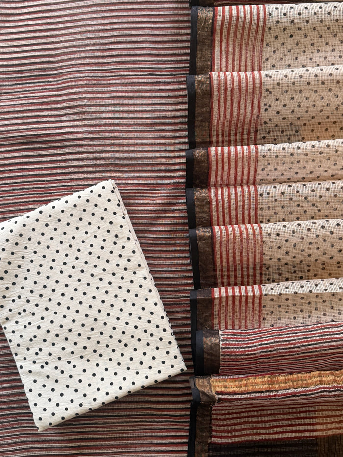 Polka Red Black Kota- 3 Piece Suit Set