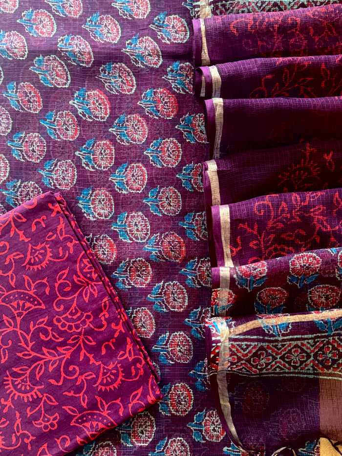 Wine Kota- 3 Piece Suit Set