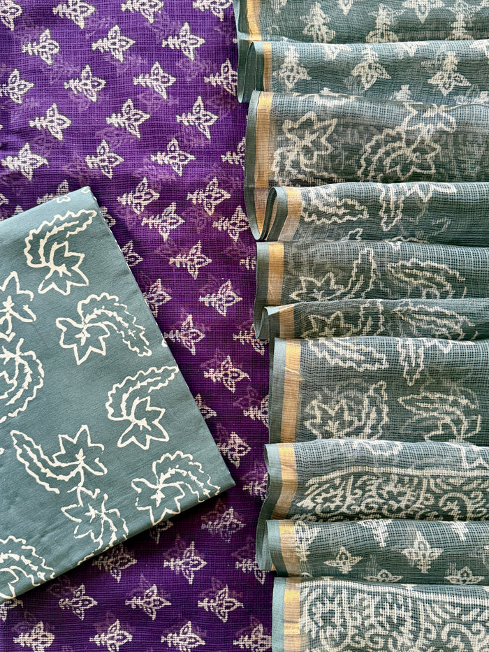 Purple Kota- 3 Piece Suit Set