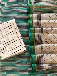 Polka Green Black Kota- 3 Piece Suit Set