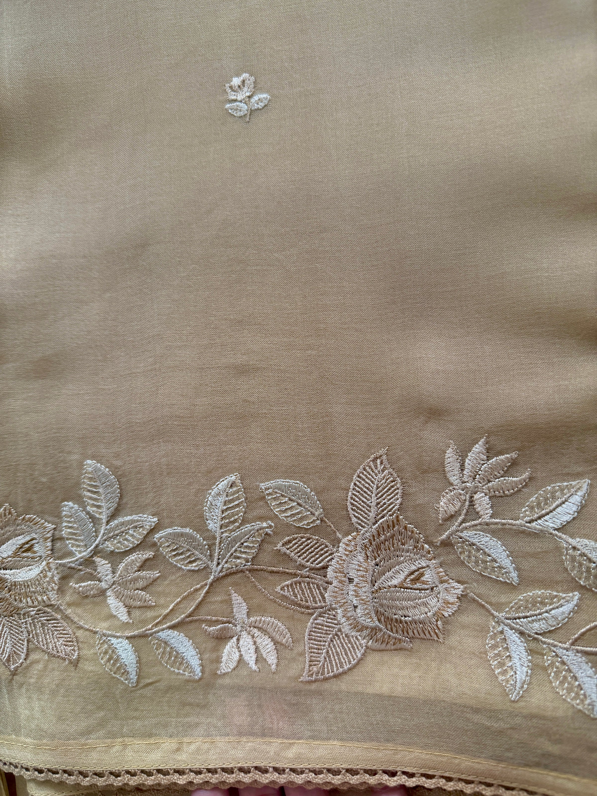 Soft Beige Floral- 3 Piece Suit Set
