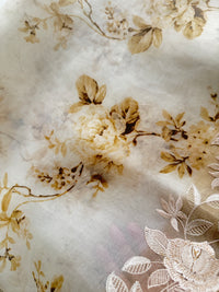 Soft Beige Floral- 3 Piece Suit Set
