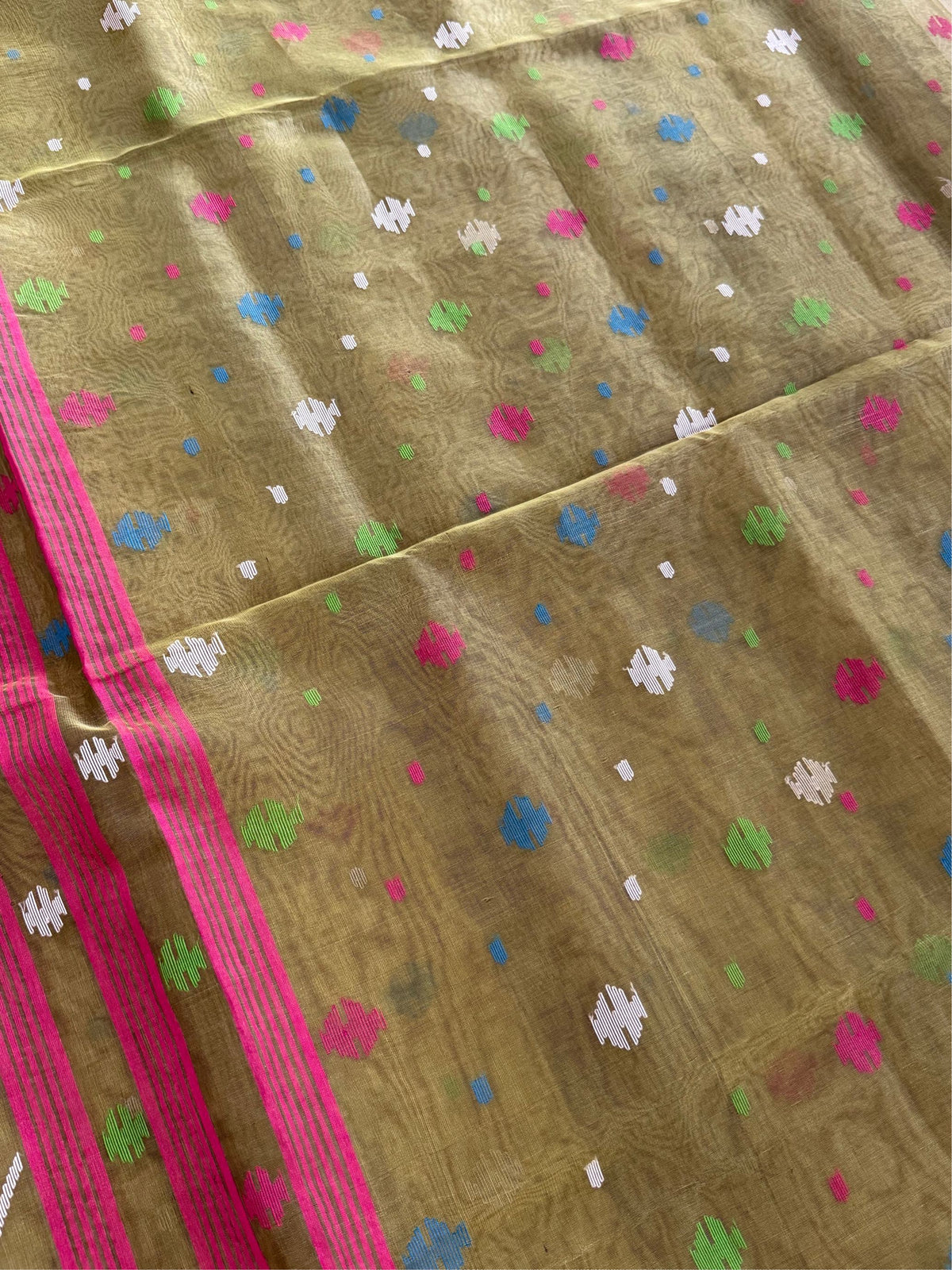 SABUJ BOU -Green muslin jamdani hand weaving