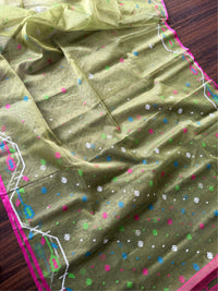 SABUJ BOU -Green muslin jamdani hand weaving