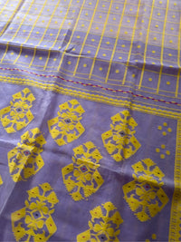 KOLKE PHOOL - Light purple muslin jamdani comes with blouse piece