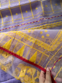 KOLKE PHOOL - Light purple muslin jamdani comes with blouse piece