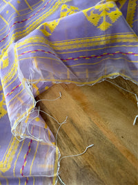 KOLKE PHOOL - Light purple muslin jamdani comes with blouse piece