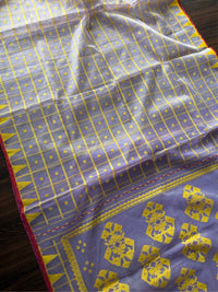 KOLKE PHOOL - Light purple muslin jamdani comes with blouse piece