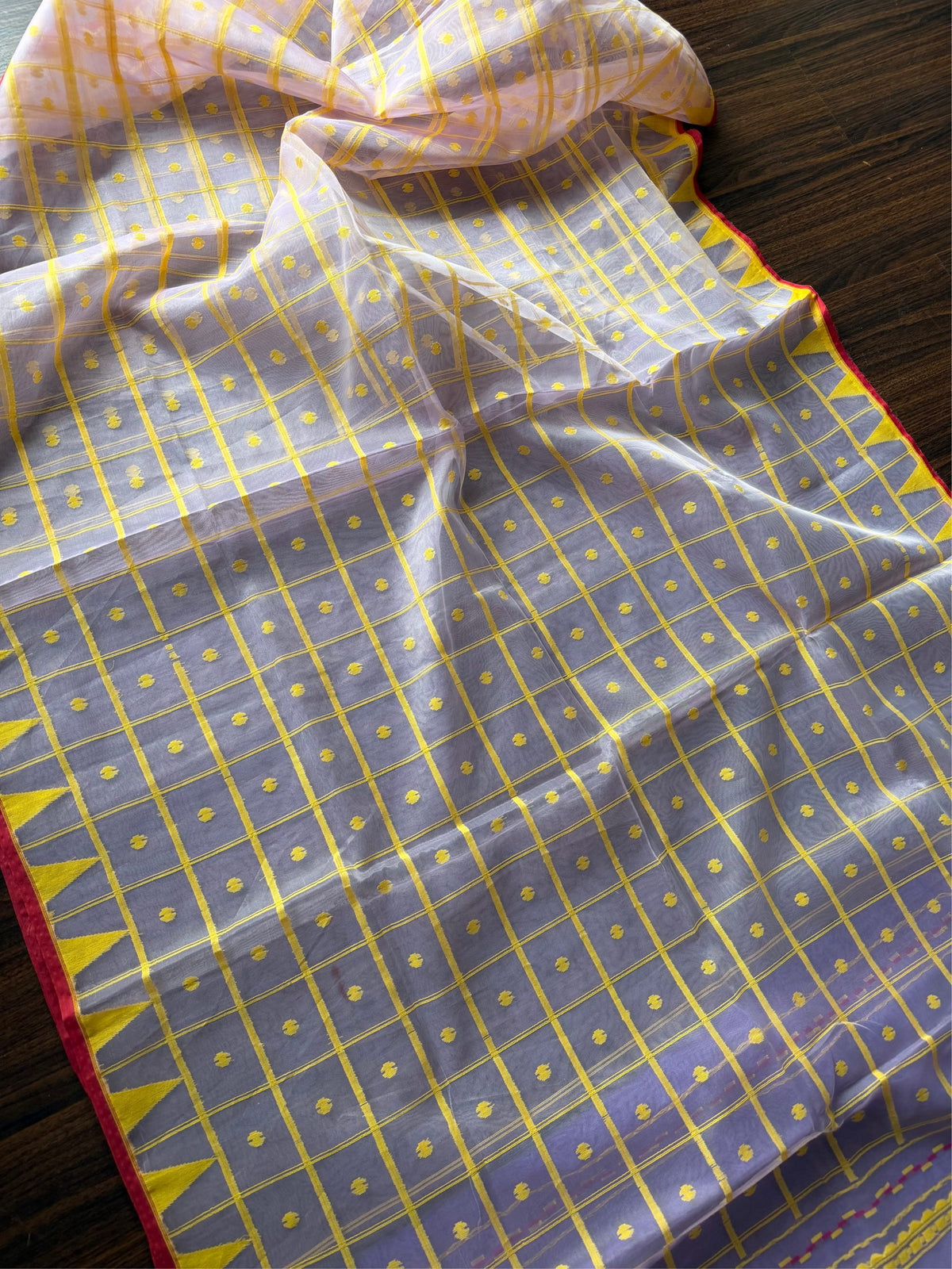 KOLKE PHOOL - Light purple muslin jamdani comes with blouse piece