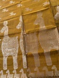 SONAR CHAYYA- Brown cotton silk saree with zari work comes with blouse piece.