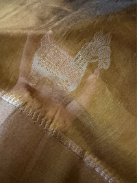 SONAR CHAYYA- Brown cotton silk saree with zari work comes with blouse piece.