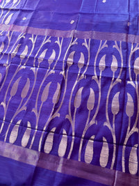 AMBARI UTSAV - Purple cotton silk saree with zari work comes with blouse piece.
