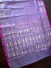 LAVANI  - Light purple cotton silk saree with zari work comes with blouse piece.