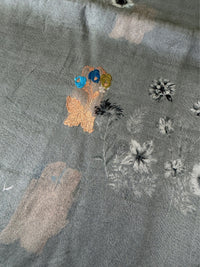 BOTANICAL SAGE - Sea green with gold zari work comes with blouse piece