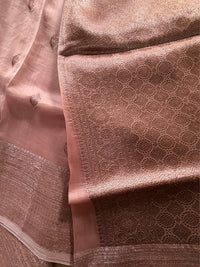 BEIGE GOLD - Beige with antique gold zari work comes with blouse piece
