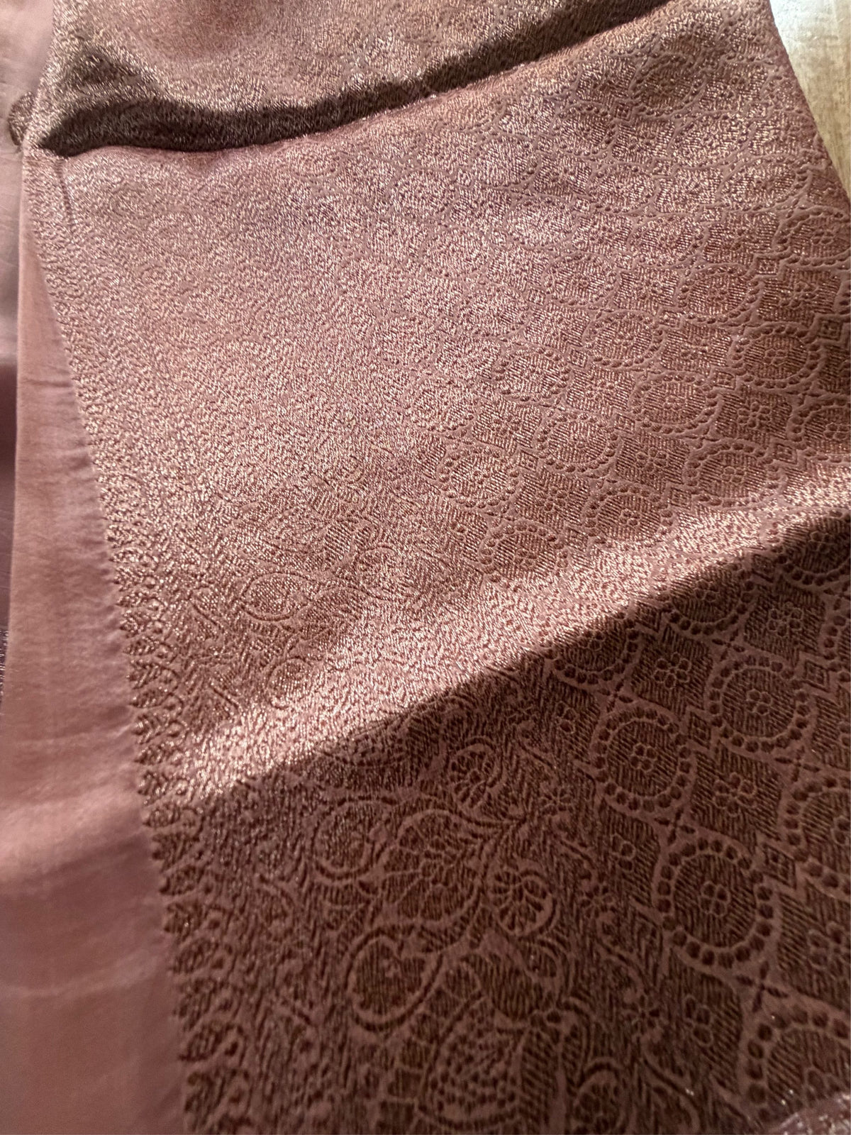 BEIGE GOLD - Beige with antique gold zari work comes with blouse piece
