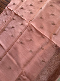 BEIGE GOLD - Beige with antique gold zari work comes with blouse piece