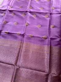LILAC ZARI - Lavender with antique gold zari work comes with blouse piece