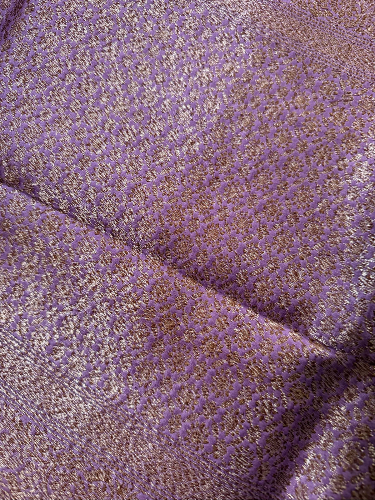 LILAC ZARI - Lavender with antique gold zari work comes with blouse piece