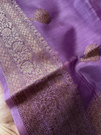 LILAC ZARI - Lavender with antique gold zari work comes with blouse piece