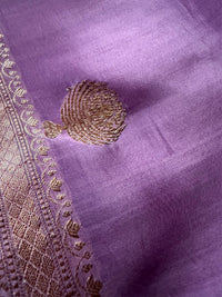 LILAC ZARI - Lavender with antique gold zari work comes with blouse piece