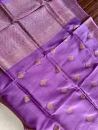 LILAC ZARI - Lavender with antique gold zari work comes with blouse piece