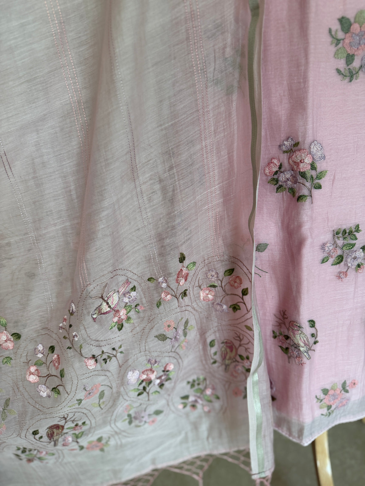 Pink Floral Haze Mul-3 Piece Suit Set