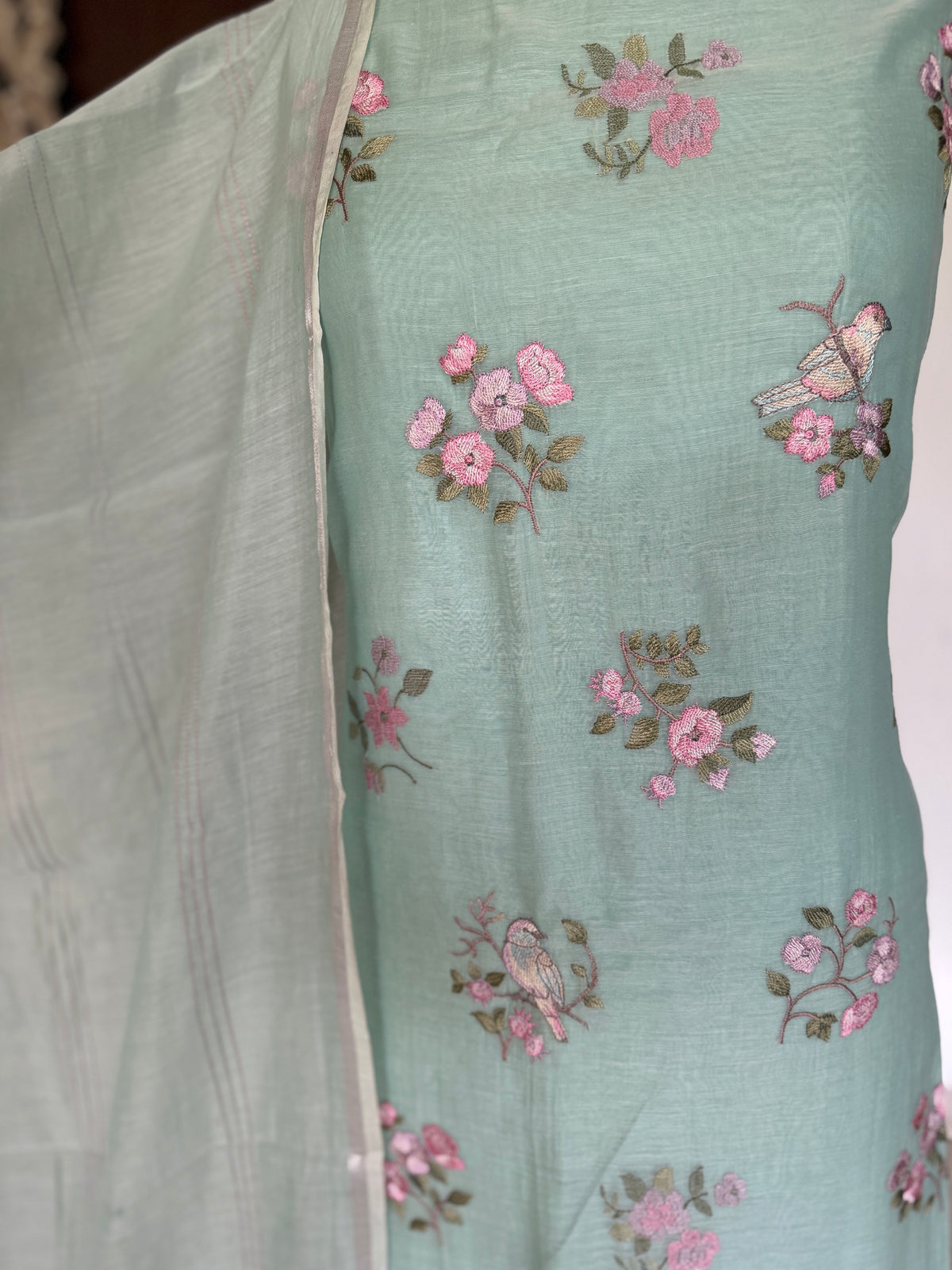 Floral Green Haze-3 Piece Suit Set