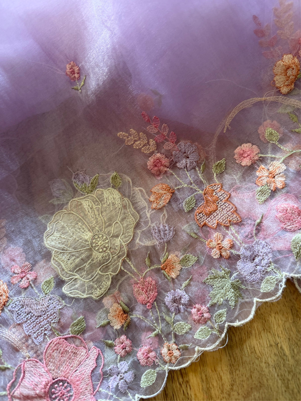BLUSH AND BLOOM - Lilac purple` comes with blouse piece