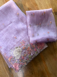 BLUSH AND BLOOM - Lilac purple` comes with blouse piece