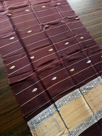 UMBER ZARI - Brown gold zari work comes with blouse piece
