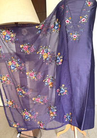 Mauve Petal Mul Chanderi-3 Piece Suit Set